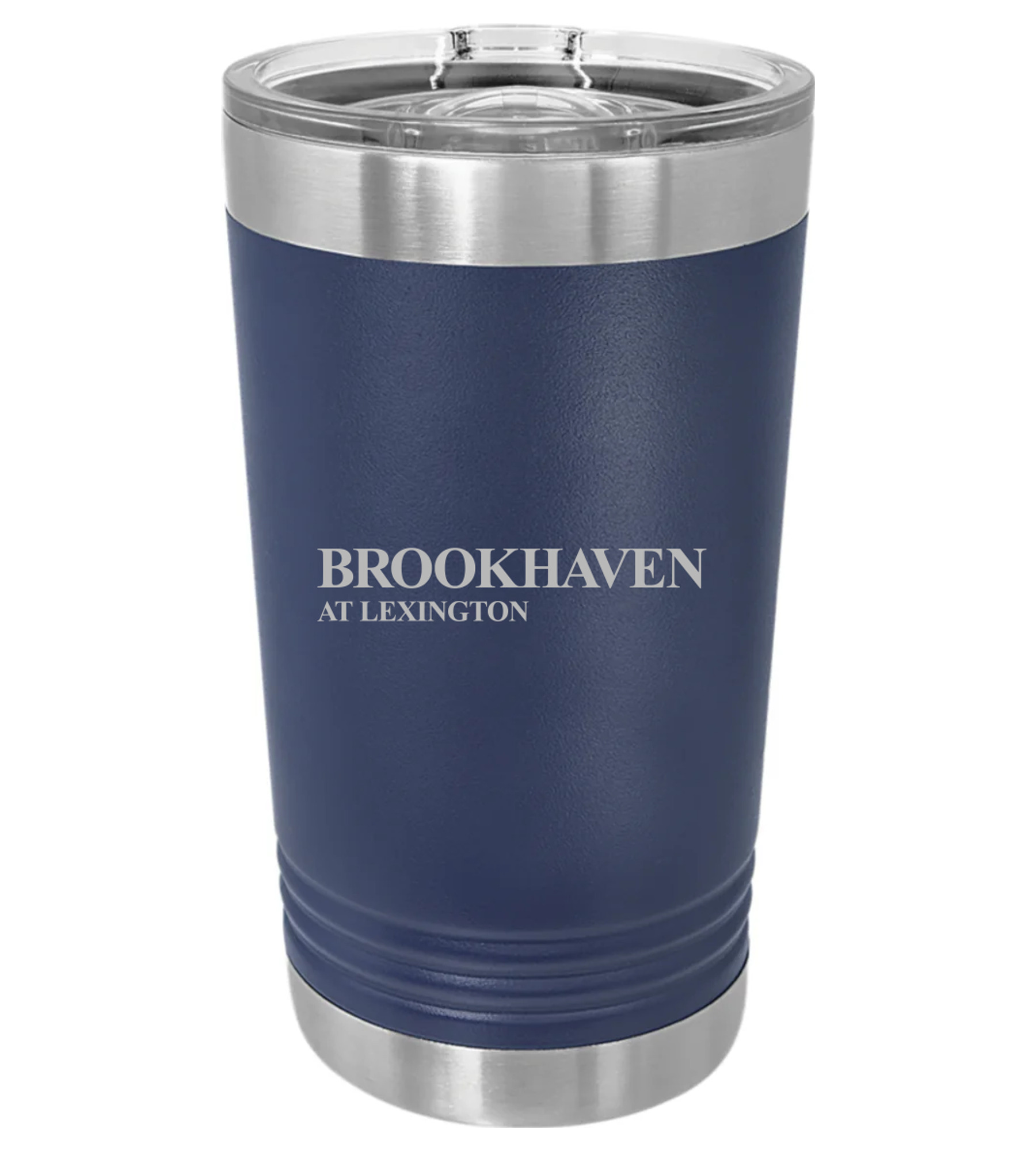 16oz Insulated Pint with Slider Lid Navy with Brookhaven at Lexington