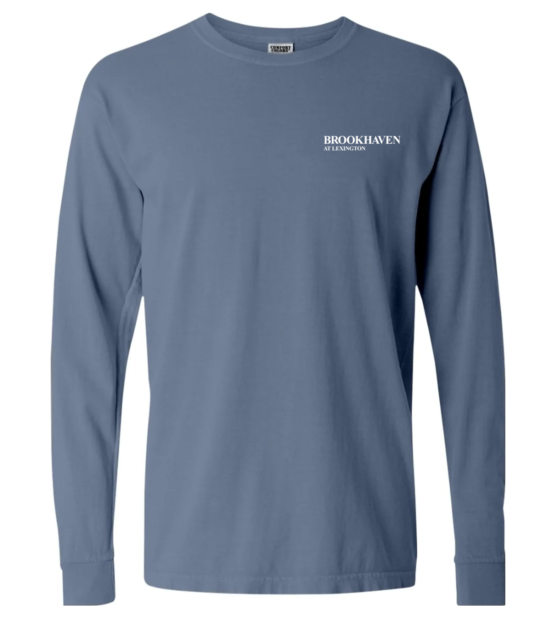 Comfort Colors Ringspun Long Sleeve T-Shirt Blue Jean with Brookhaven at Lexington